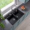 Alfi Brand Black 34" Drop-In Dbl Bowl Granite Composite Kitchen Sink AB3420DI-BLA - alternate 8